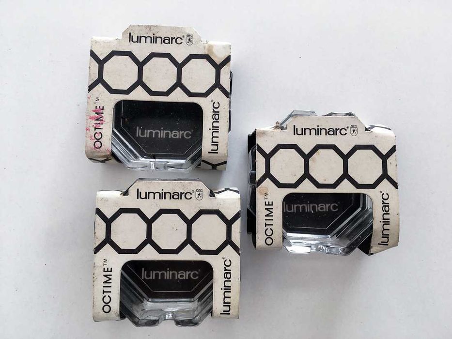 3 Cinzeiros Luminarc Octime - NOVOS