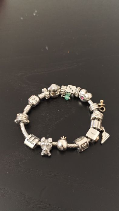 pulseira Pandora de prata de lei (925ml)