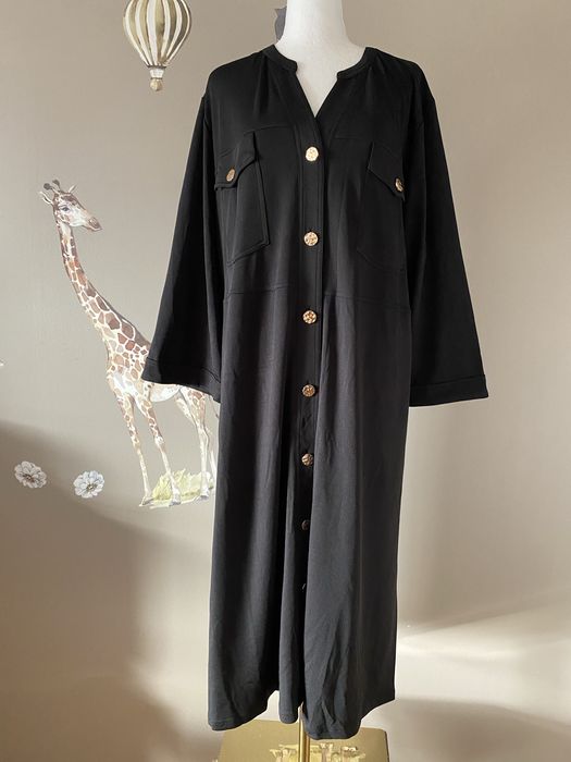 Koszulowa czarna sukienka nowa plus size 48/50
