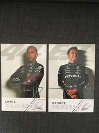 Lewis Hamilton e George Russel - Postais oficiais