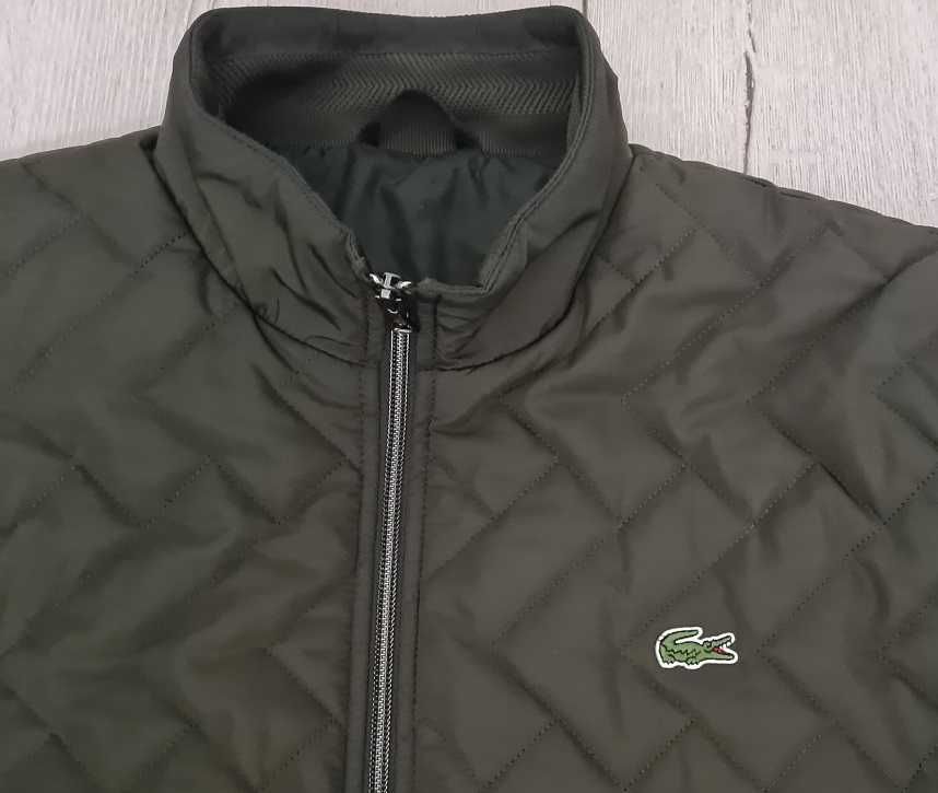 NOWA Kurtka męska ze stójką LACOSTE (rozmiar M/L) ZIELONA oryginalna