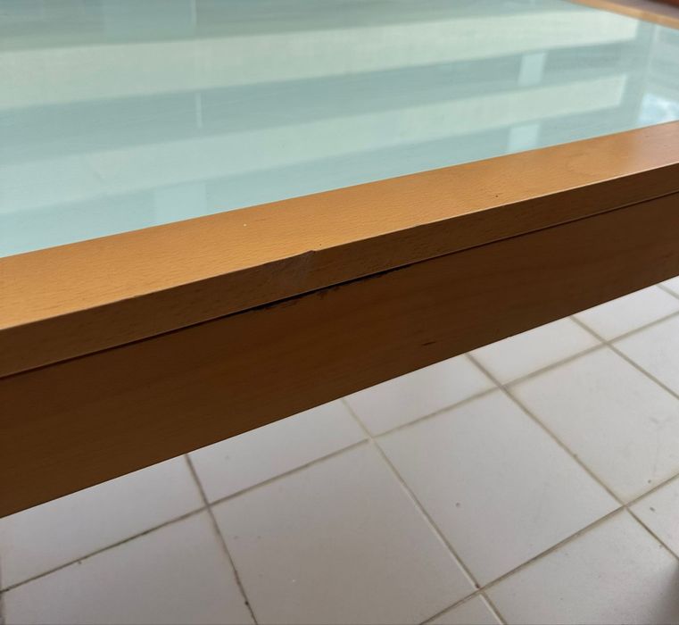 Mesa de madeira extensível