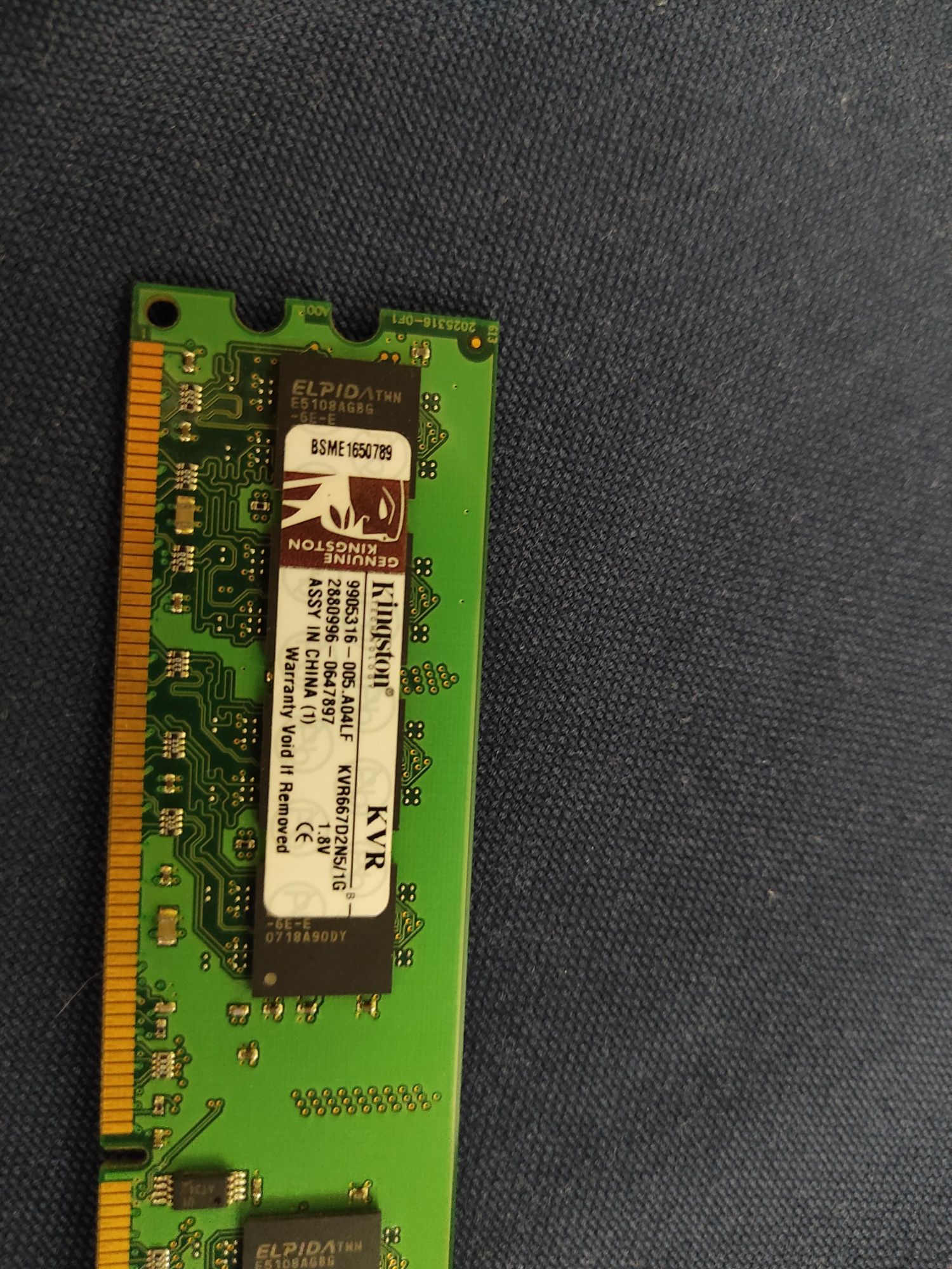 RAM Kingston KVR 1G