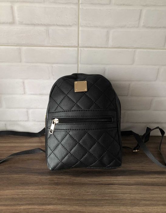 Nowy czarny skórzany placka damski