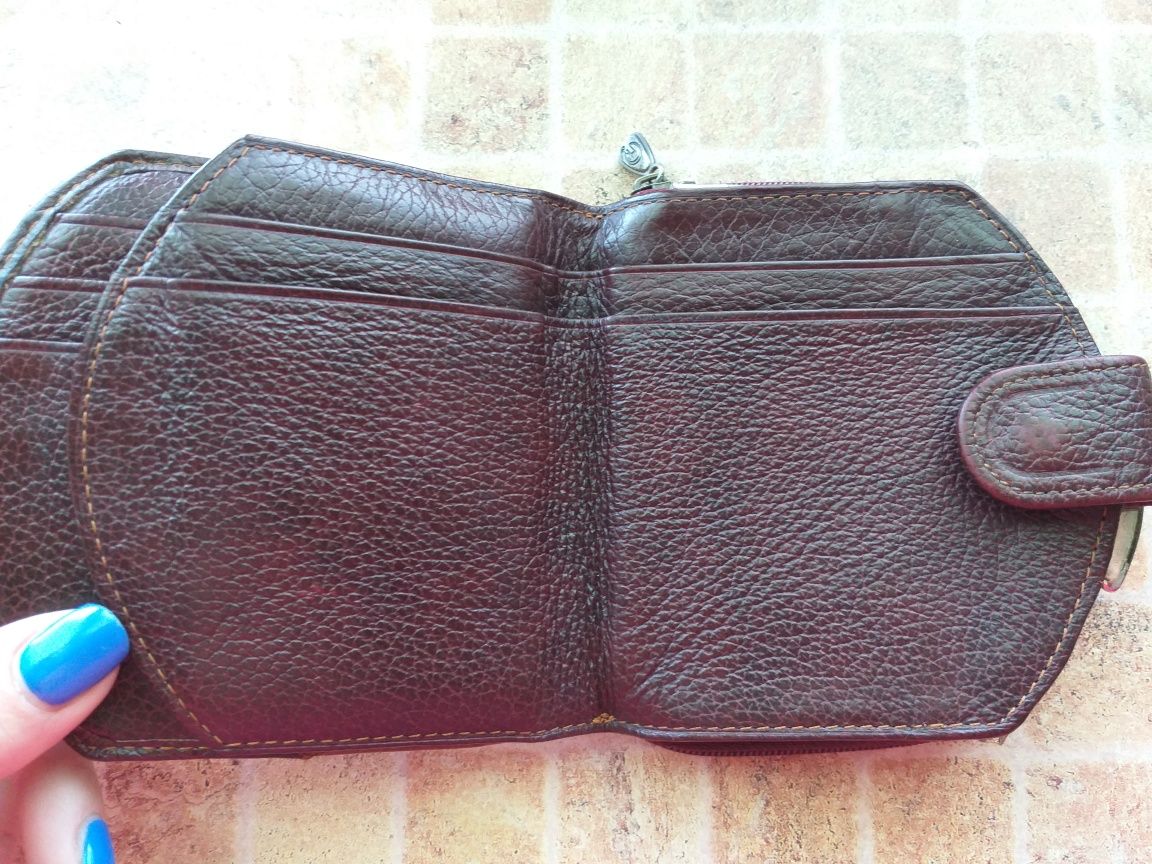 Кожаный кошелек Qian Xi Lu. Женский кошелек.