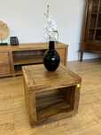 Stolik kawowy kostka lite drewno 50cm