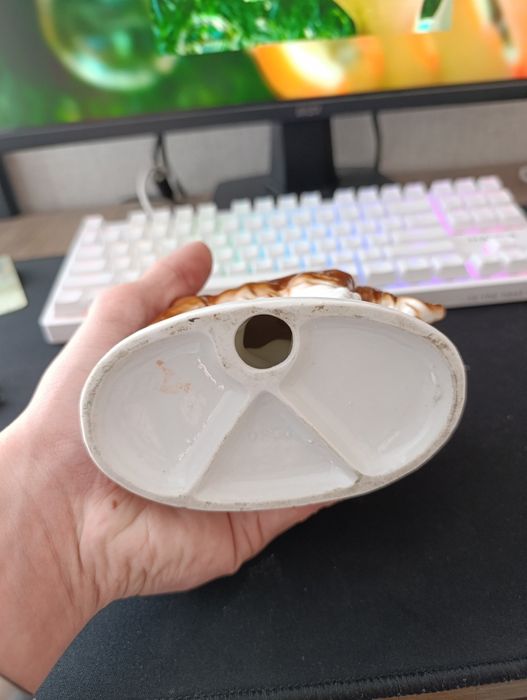 Статуэтка красная шапочка и серый волк фарфор германия grafenthal