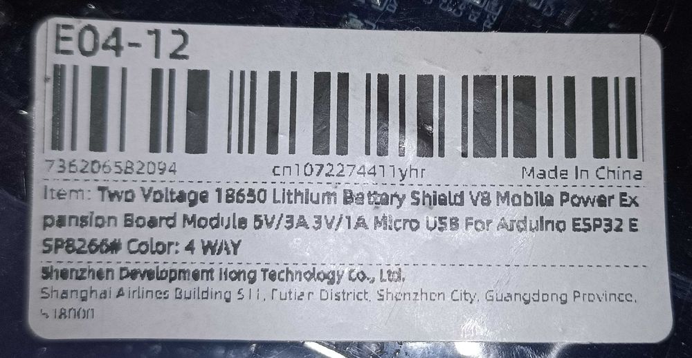 Модуль повербанк мініповербанк 4 секційний 18650 5V/3А, 3V/1A