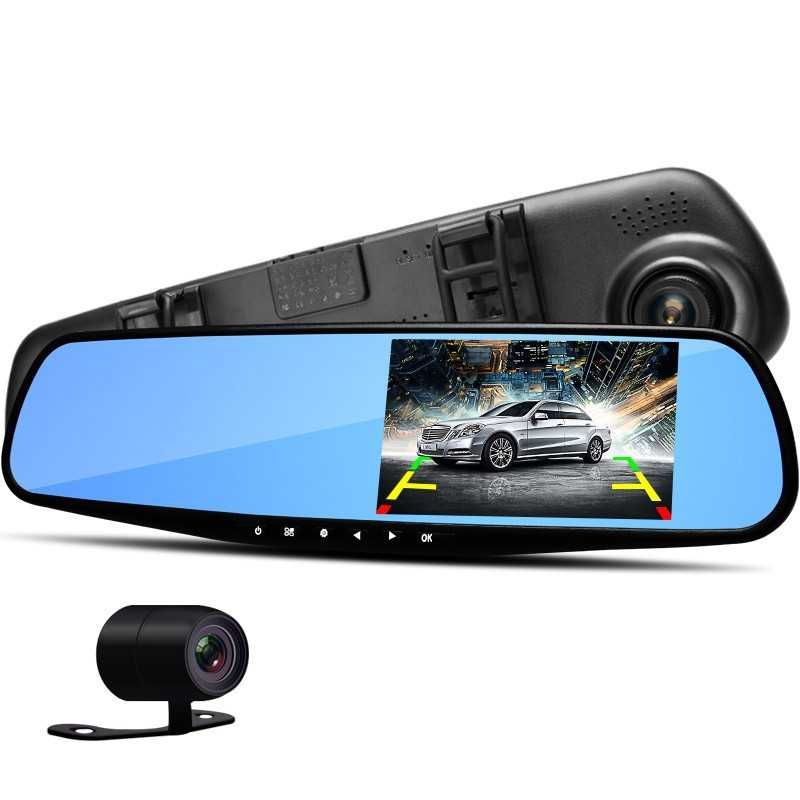 Автомобильное зеркало видеорегистратор для машины на 2 камеры 1080p