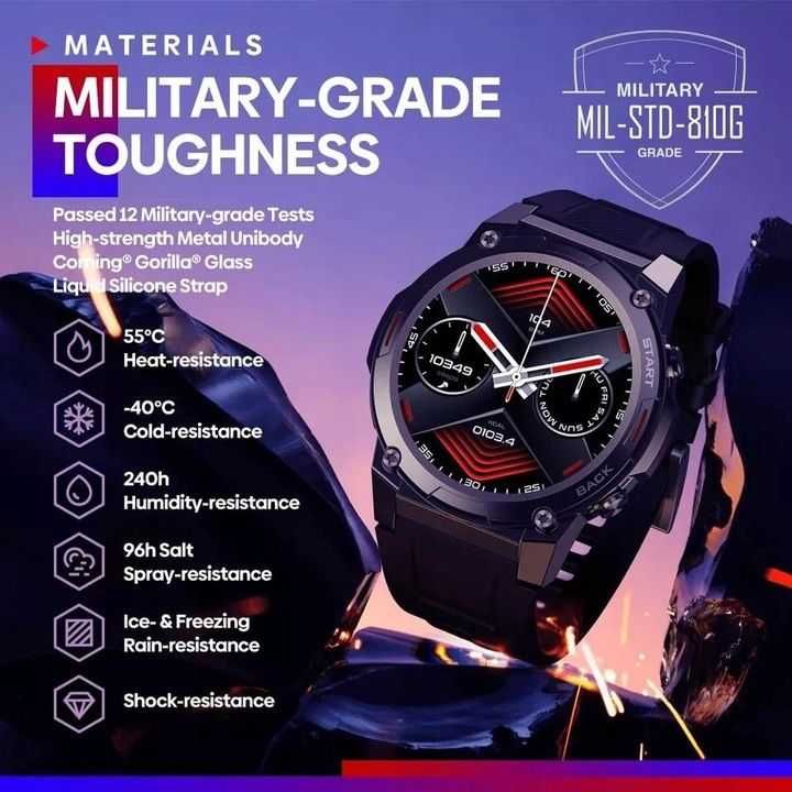 Smartwatch Zeblaze Vibe 7 Pro Czarny Męski AMOLED Menu PL
