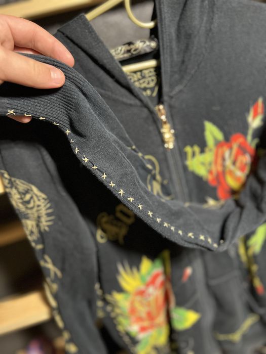 Вінтажна кофта зіпка Ed Hardy