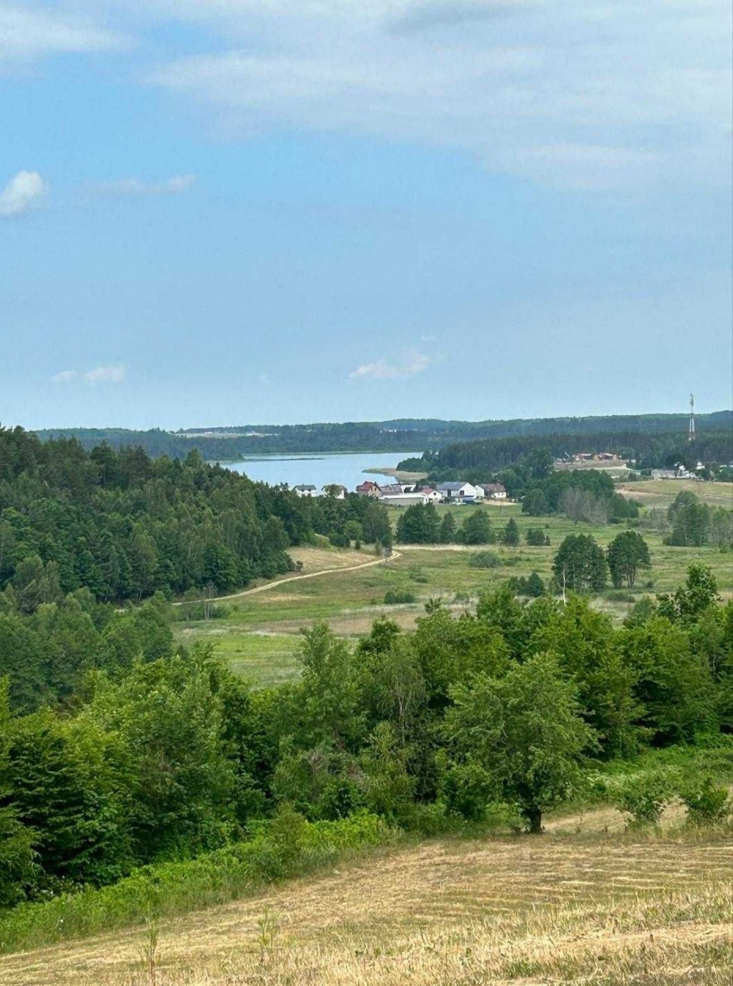 Działka widok jezioro Sierakowice Kamienica Królewska
