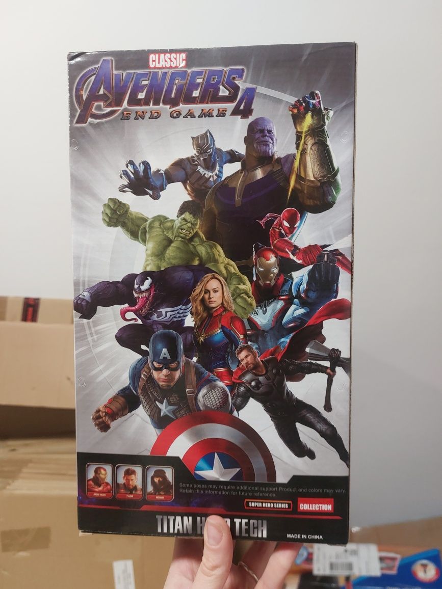 Nowa duża figurka Avengers Spiderman 30 cm dźwięk światło