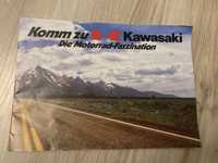 Prospekt reklamowy Kawasaki z lat 70. XX w. antyk vintage