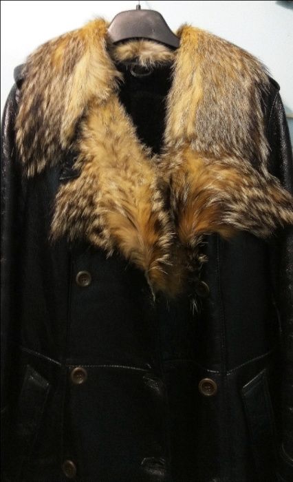 Дублянка жіноча, натуральна, комір єнот, розмір 36