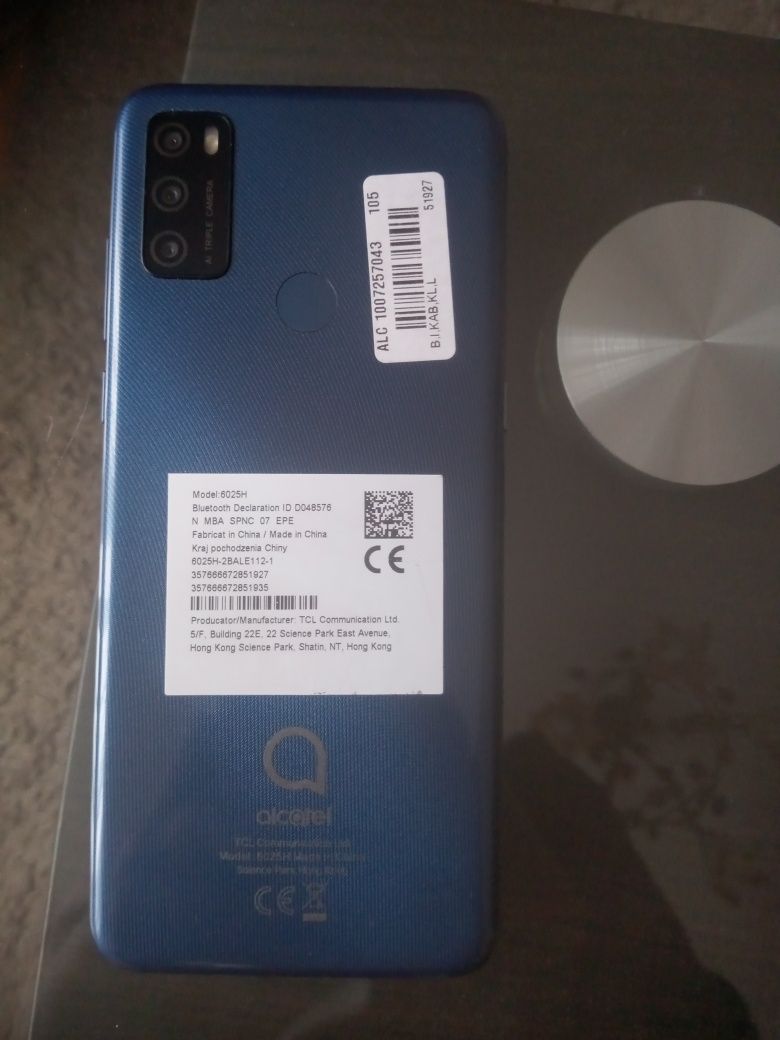 Alcatel 1s  stan Idealny Android 11 ekran 6,52'' procesor 8 rdzeni