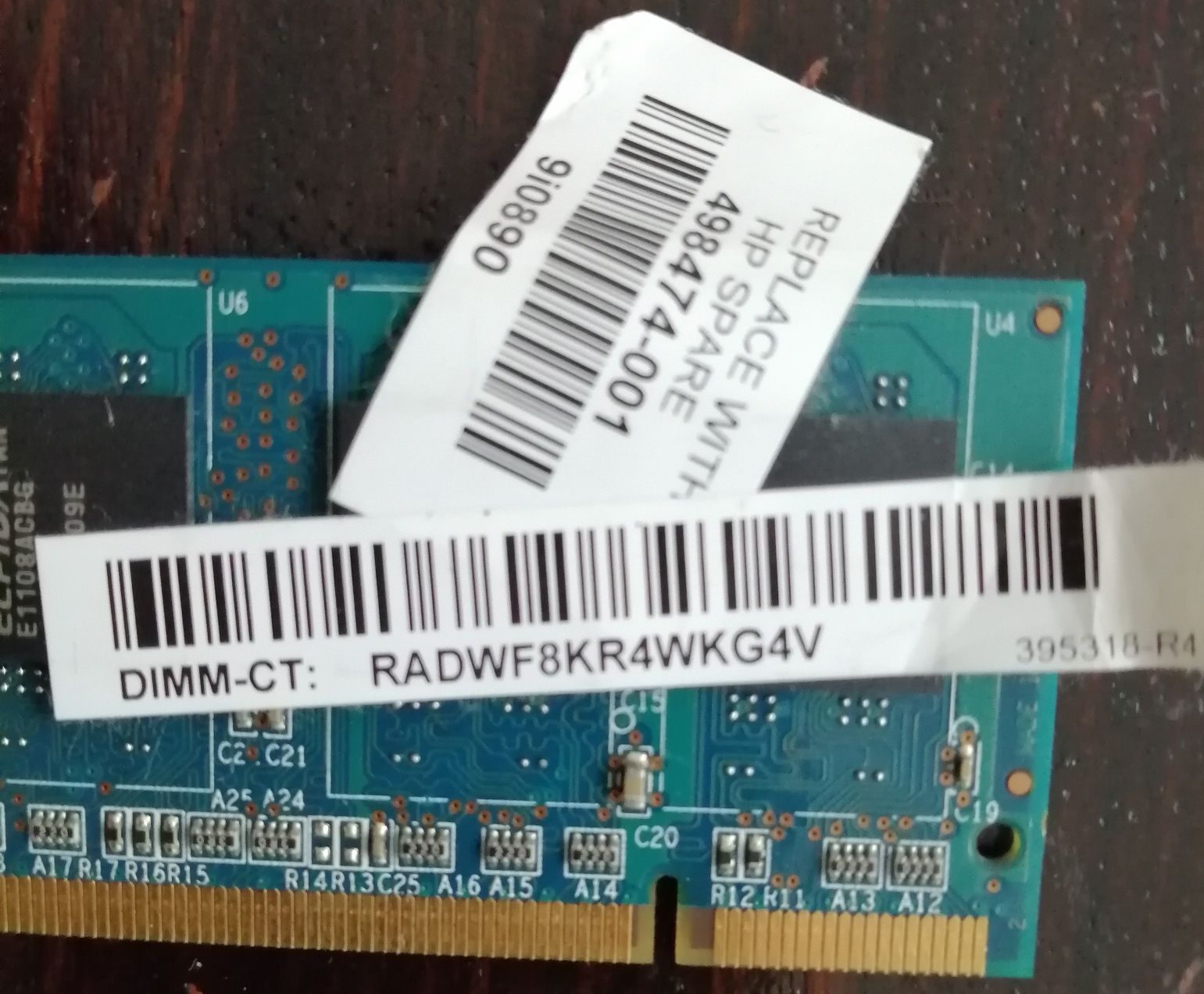 Memória 1GB RAM, 1 Rx8 Ramaxel