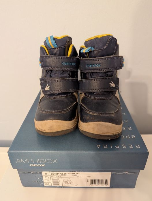 Buty dziecięce ciepłe zimowe Geox śniegowce świecące r.25