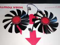 Комплект вентиляторів для відеокарт XFX RX 580, RX 590