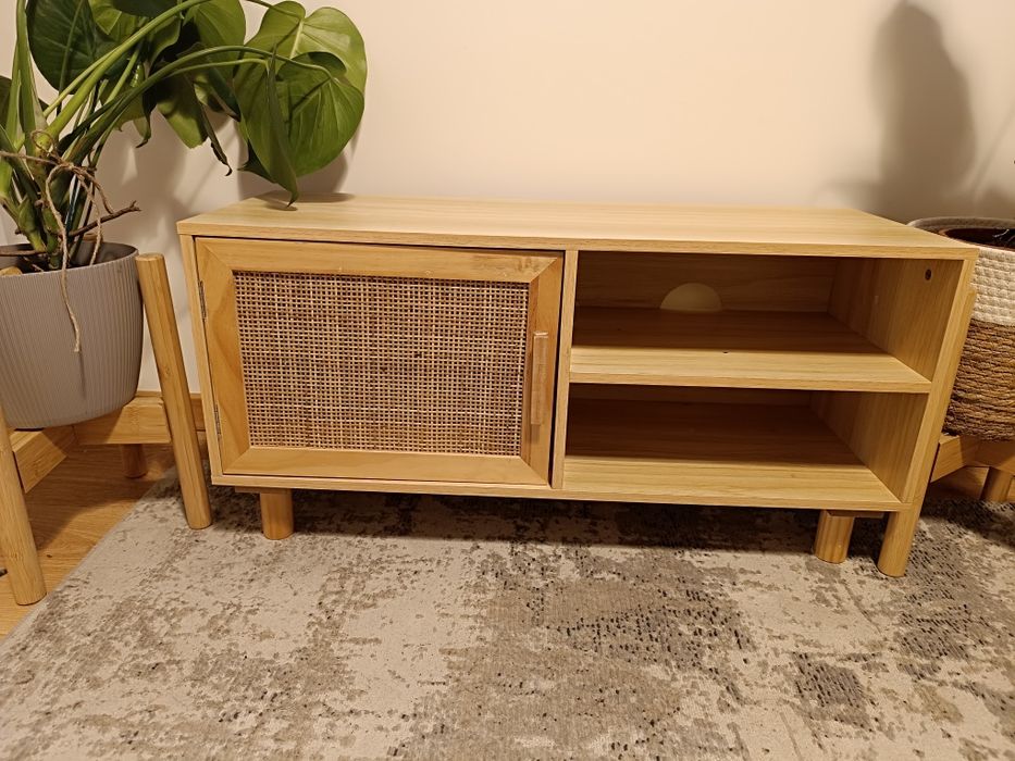 Szafka RTV stolik Boho rattan