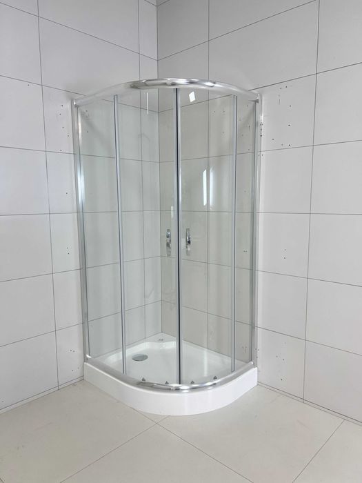 NOWOŚĆ! Kabina prysznicowa lewa asymetryczna 100x80 +brodzik +syfon