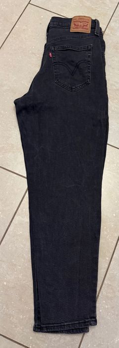Levis Mom spodnie damskie jeans r. Xs/S czarne,extra rurki,wysoki stan