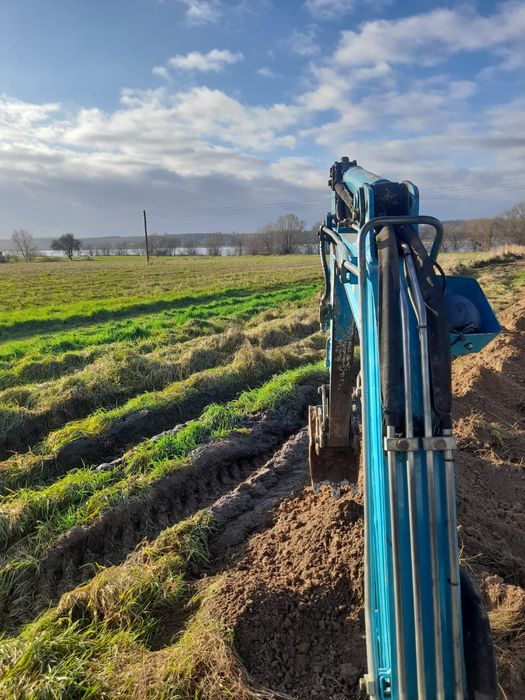 Usługi minikoparka Ziemia Ogrodowa Przyłącza Kanalizacja Oczyszczalnia