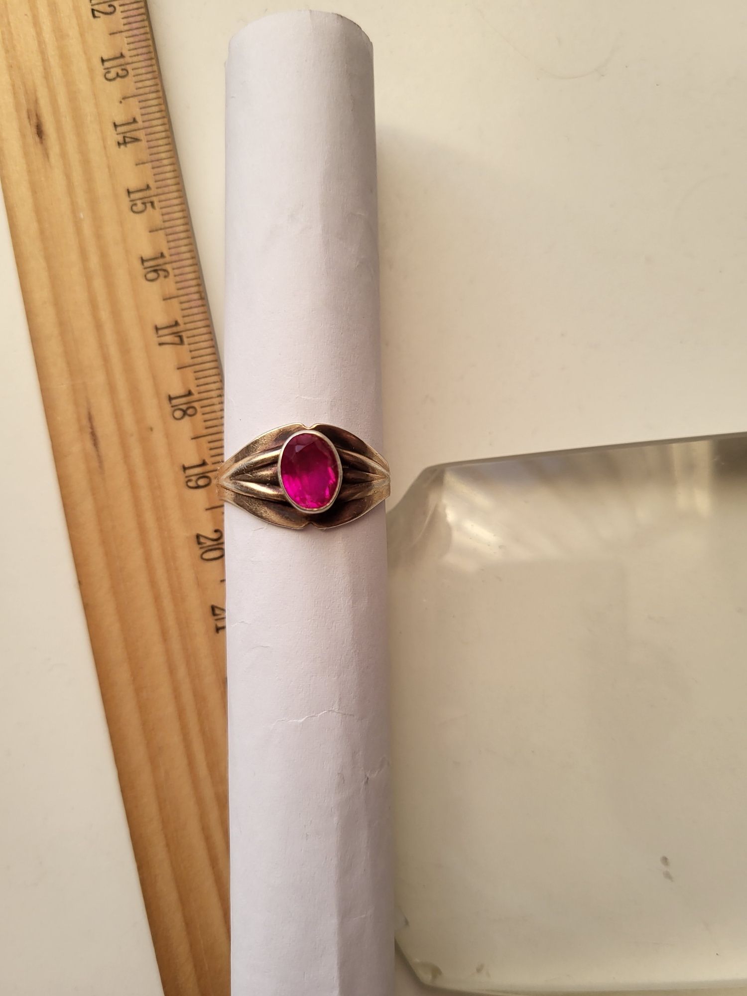 Кольцо серебро 875 хюз ссср