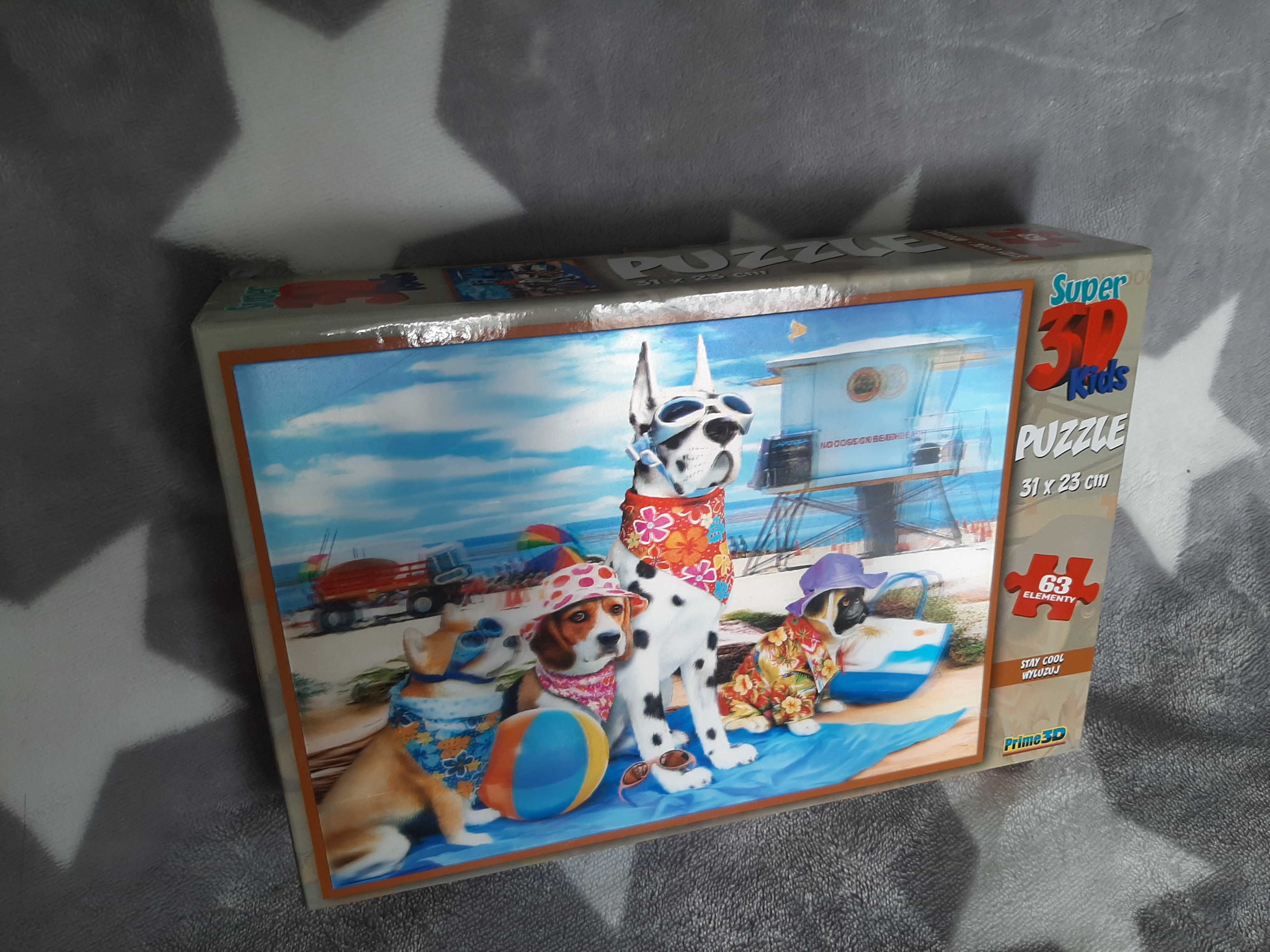 Puzzle 3D HOWARD ROBINSON psy na plaży