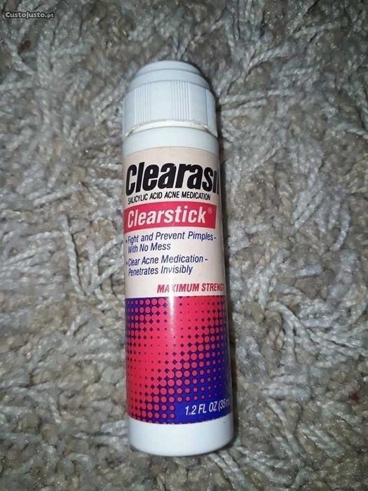 Frasco clearasil cheio, anos 90 para coleccionar