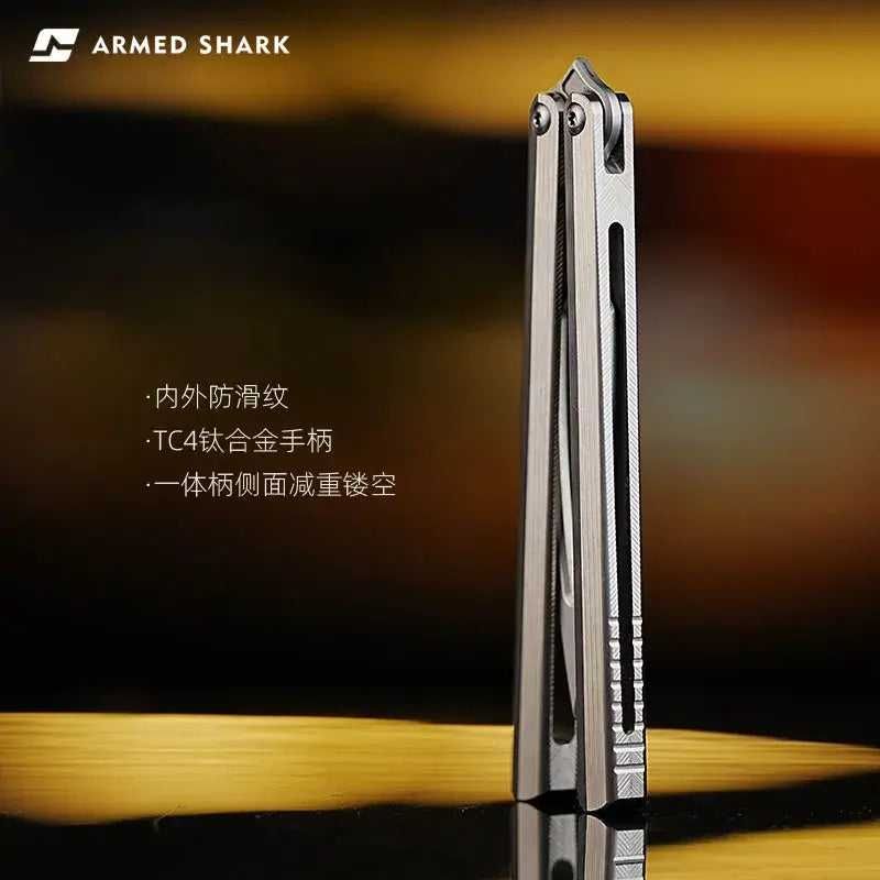 CK-SR Armed Shark Титан тренировочный нож бабочка балисонг Новый!