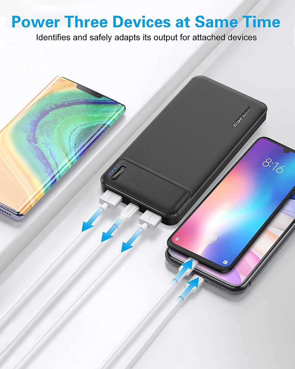 Power Bank AsperX 10000mAh
Портативна зарядка  Павер банк