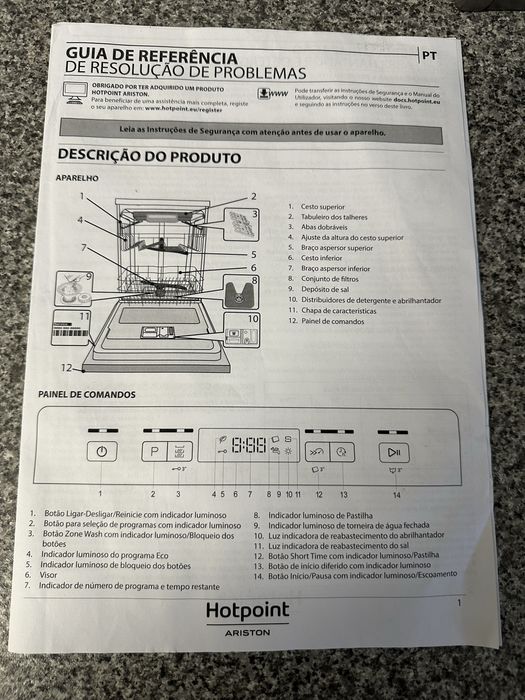 Maquina lavar loiça Hotpoint Dec. 2022