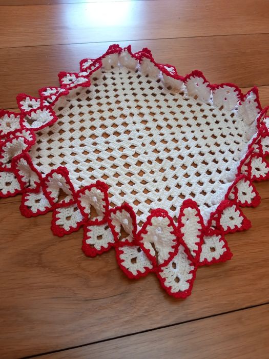 Conjunto de naperons vintage, em crochê