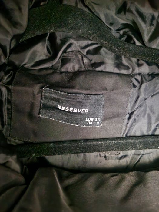 Kurtka zimowa długa damska czarna na napy Rederved S