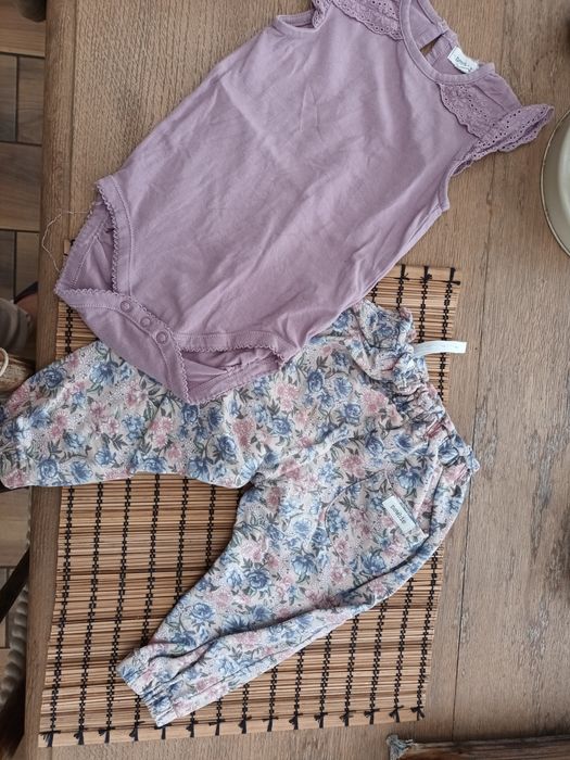 Spodnie +body newbie  80/86