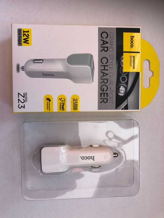 Ładowarka samochodowa 12V-24V  2xUSB   5V 2,4A (Hoco)