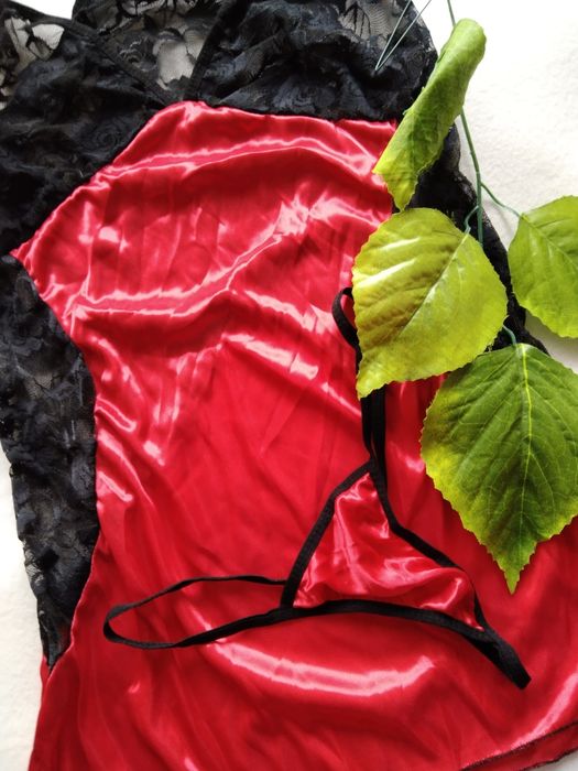 M 38 Seksowna koszulka strój kostium seksowny komplet koszula stringi