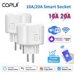 Умная Wi-fi розетка tuya ( smart life),  16 A 20A