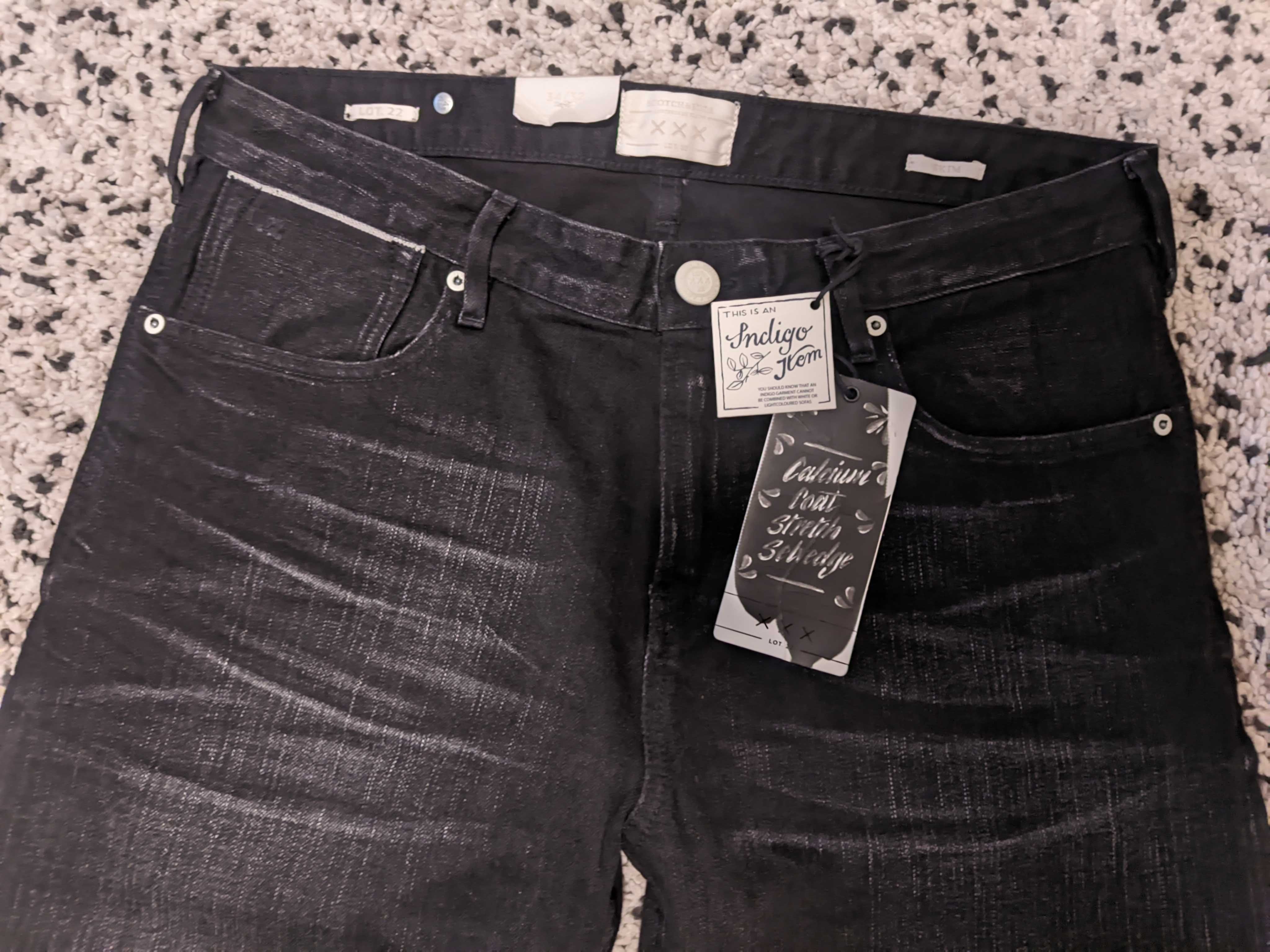 scotch soda джинси lot 22 selvedge black розмір 34/32