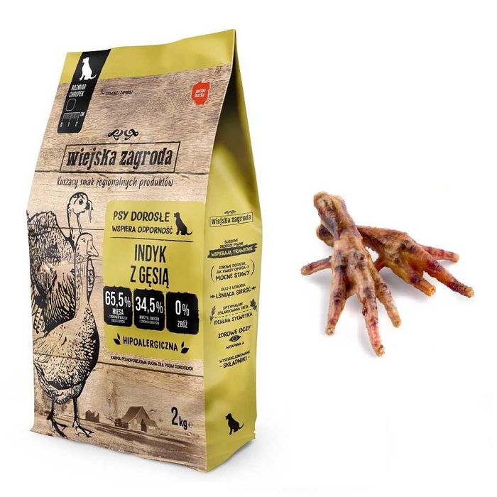 Wiejska Zagroda Adult Medium indyk z gęsią 2 kg