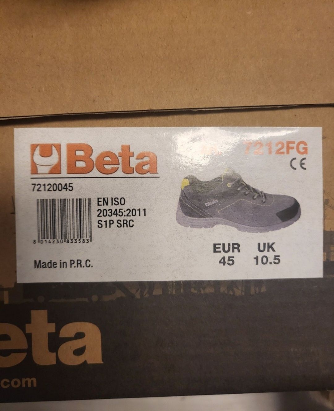 Półbuty bezpieczne zamszowe perforowane  BETA 7212 FG roz.45