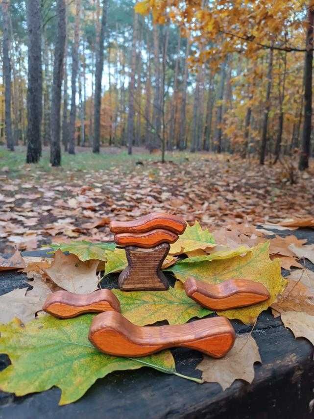 Konstruktor drewniany (układanka klocki), puzzle "Ptak na drzewie"