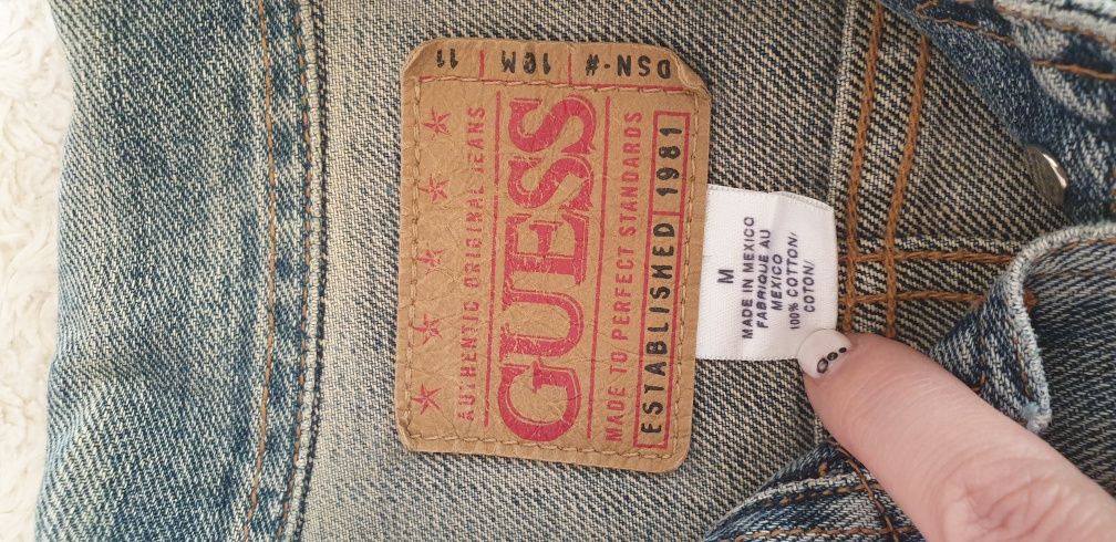 Oryginalna kurtka jeansowa Guess M niebieska vintage