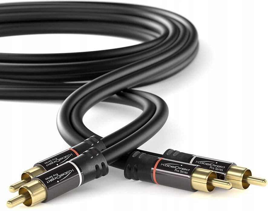 kabeldirekt wzmacniacze odbiorniki kabel audio 10m 2 x rca czarny