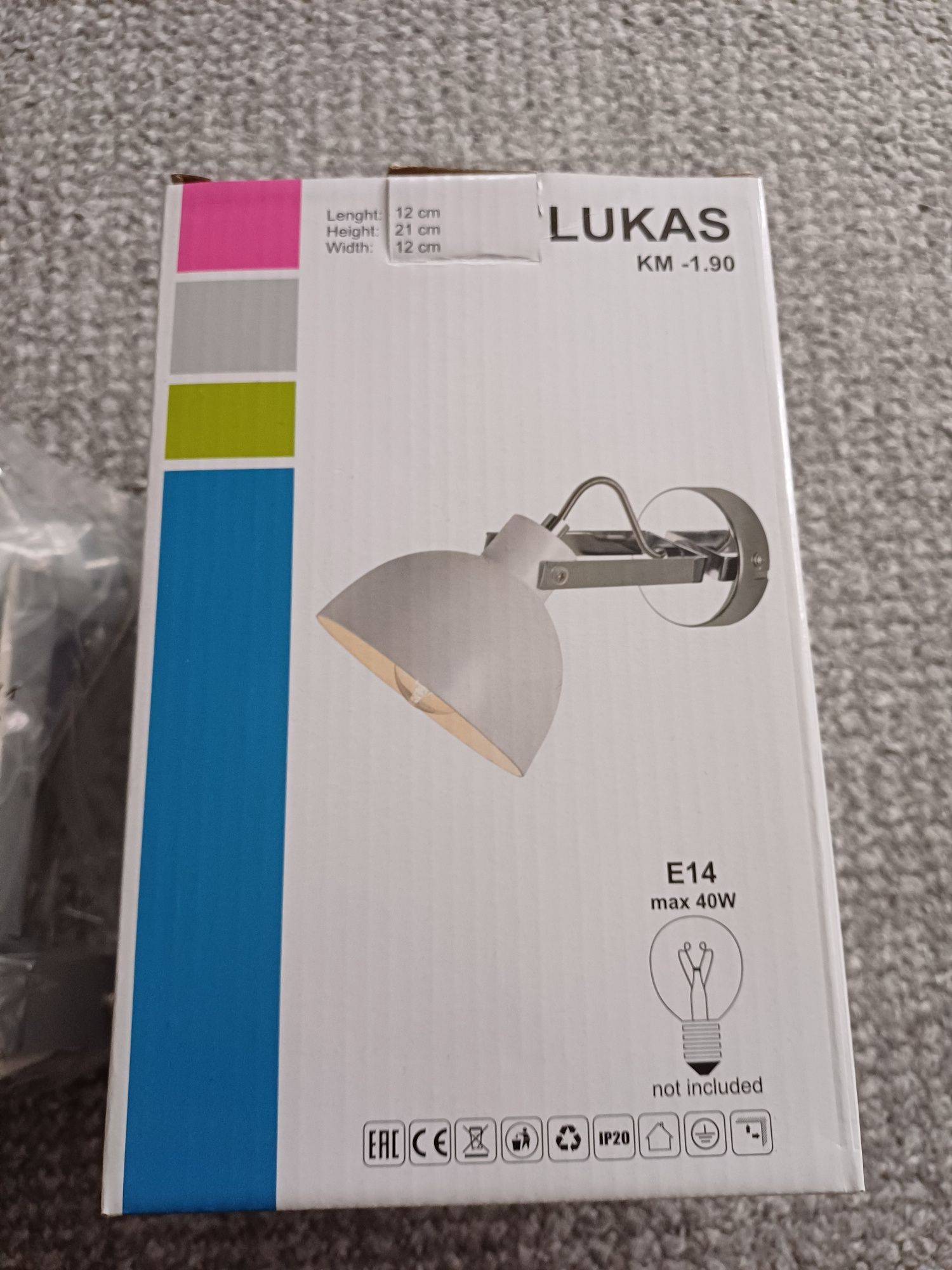 NOWY Kinkiet  lampka LUKAS KM- 1.9