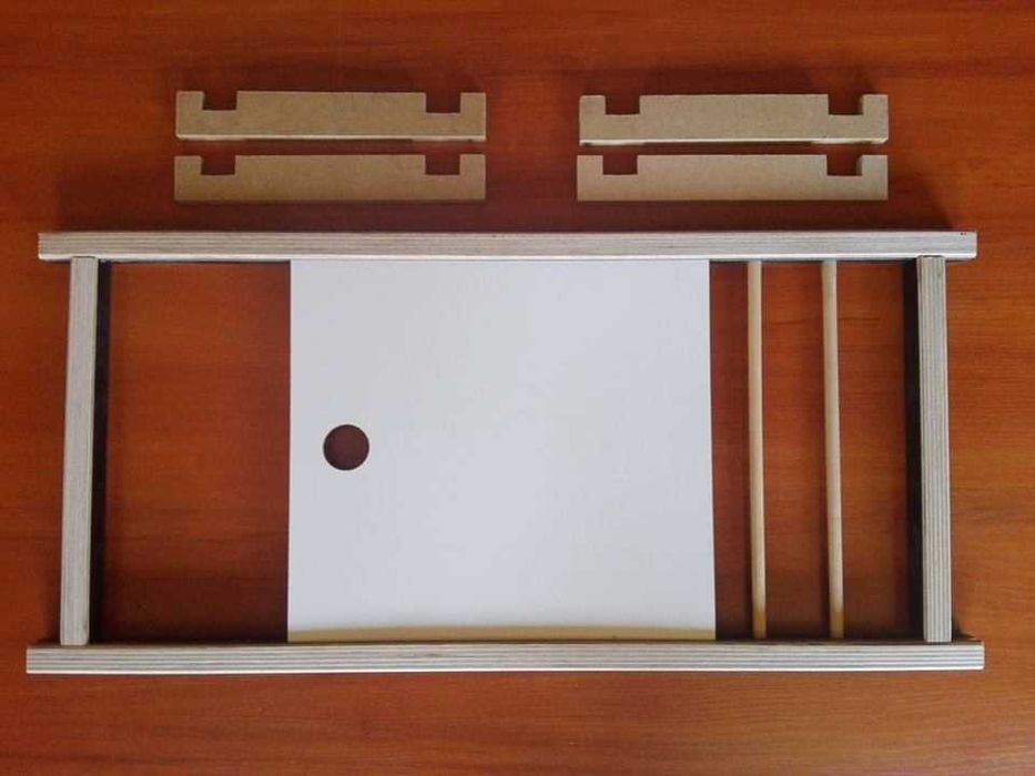 Fronty, zawieszane ramki, sklejka 50x28