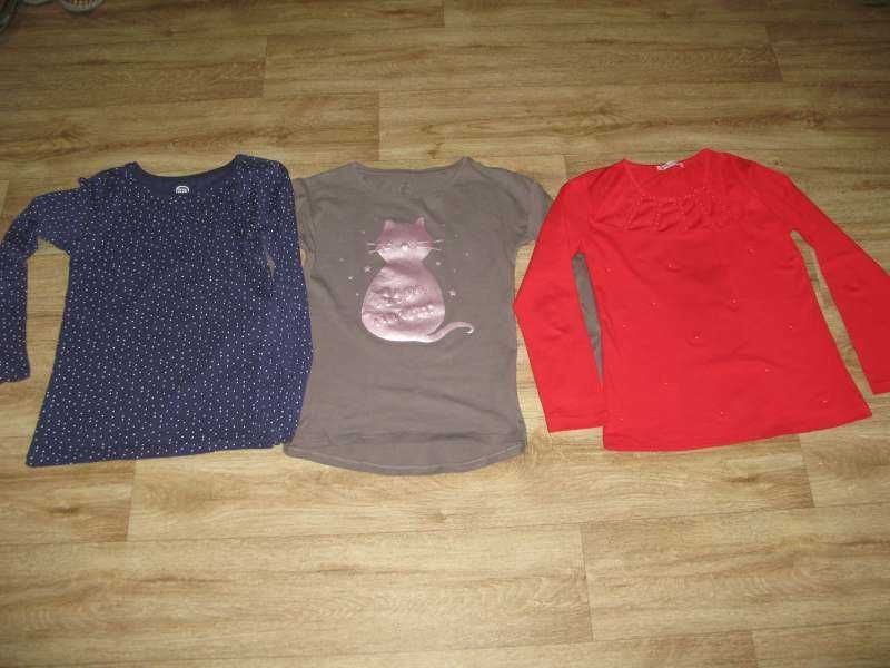 Bluzki / t-shirty dla dziewczynki dł.rękaw rozm.146/152