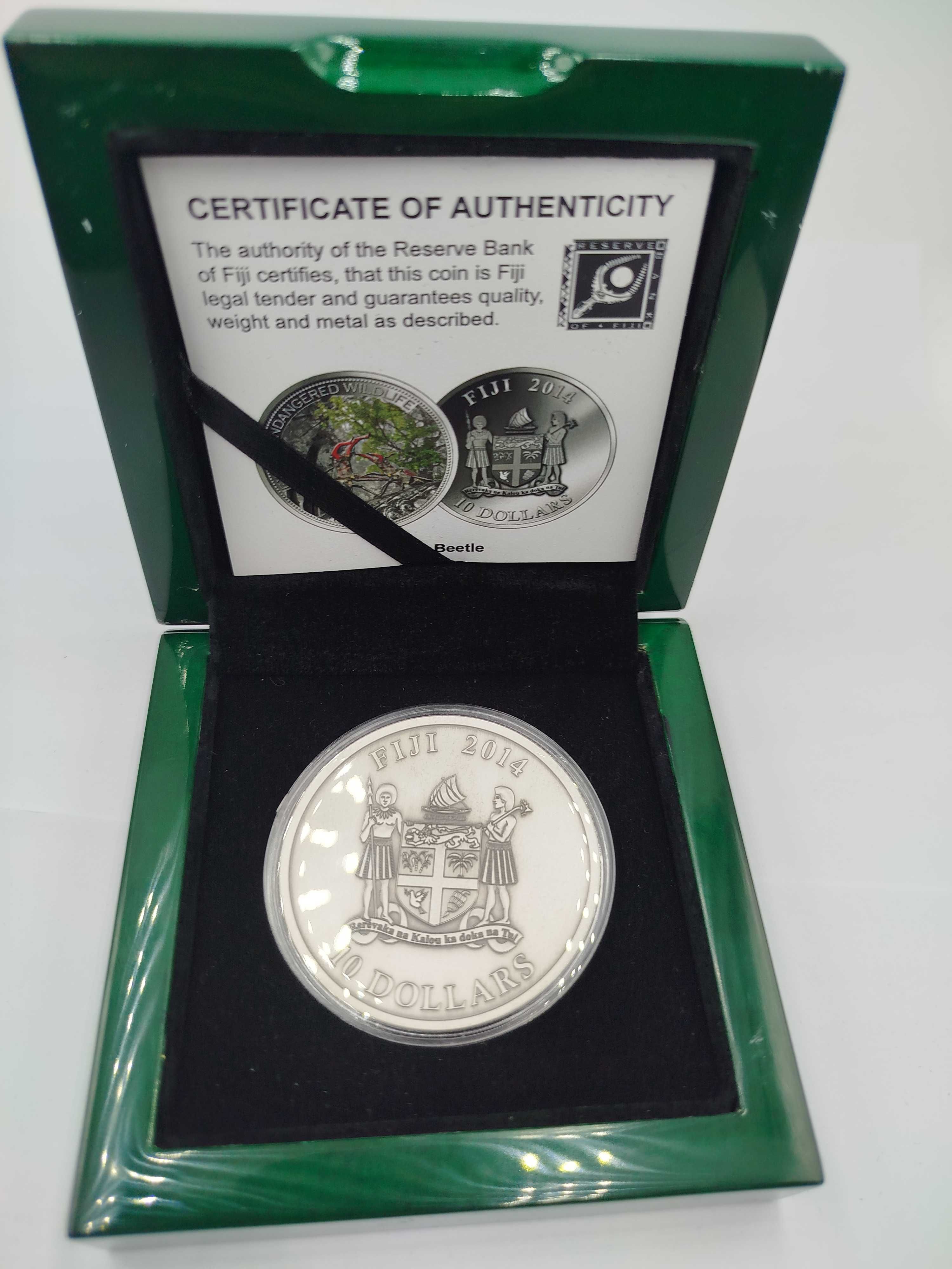 Srebrna moneta 10 dolarów Fiji  2014  2.Oz