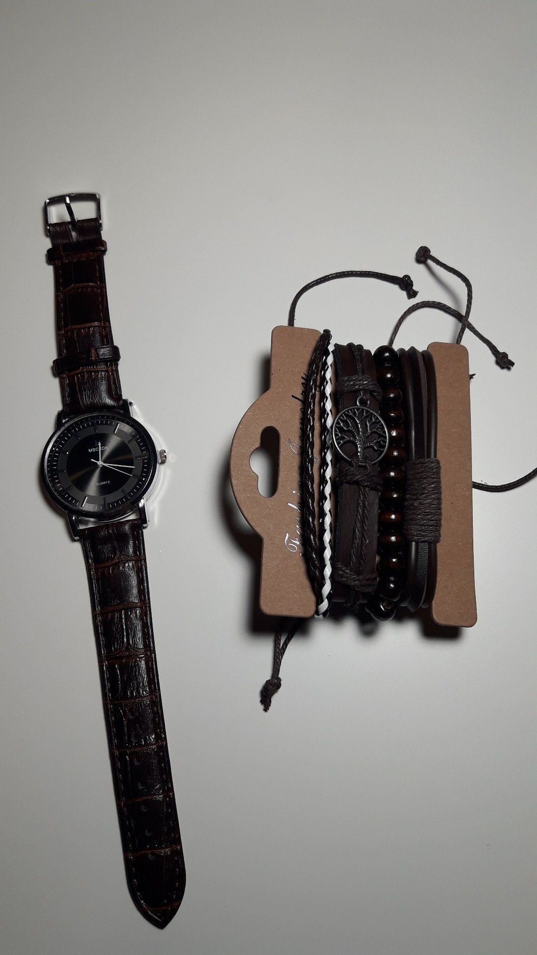 Nowy Męski zegarek z zestawem męskich bransoletek